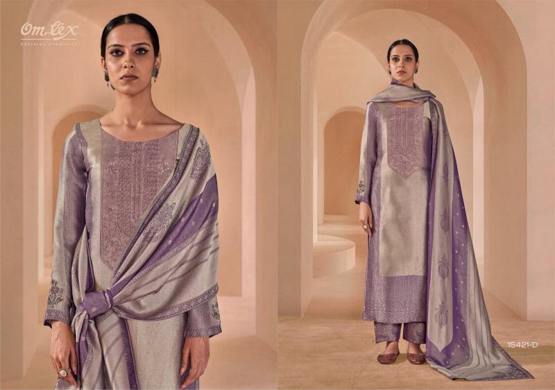 Omtex farnaaz embroidery dress material wholesale